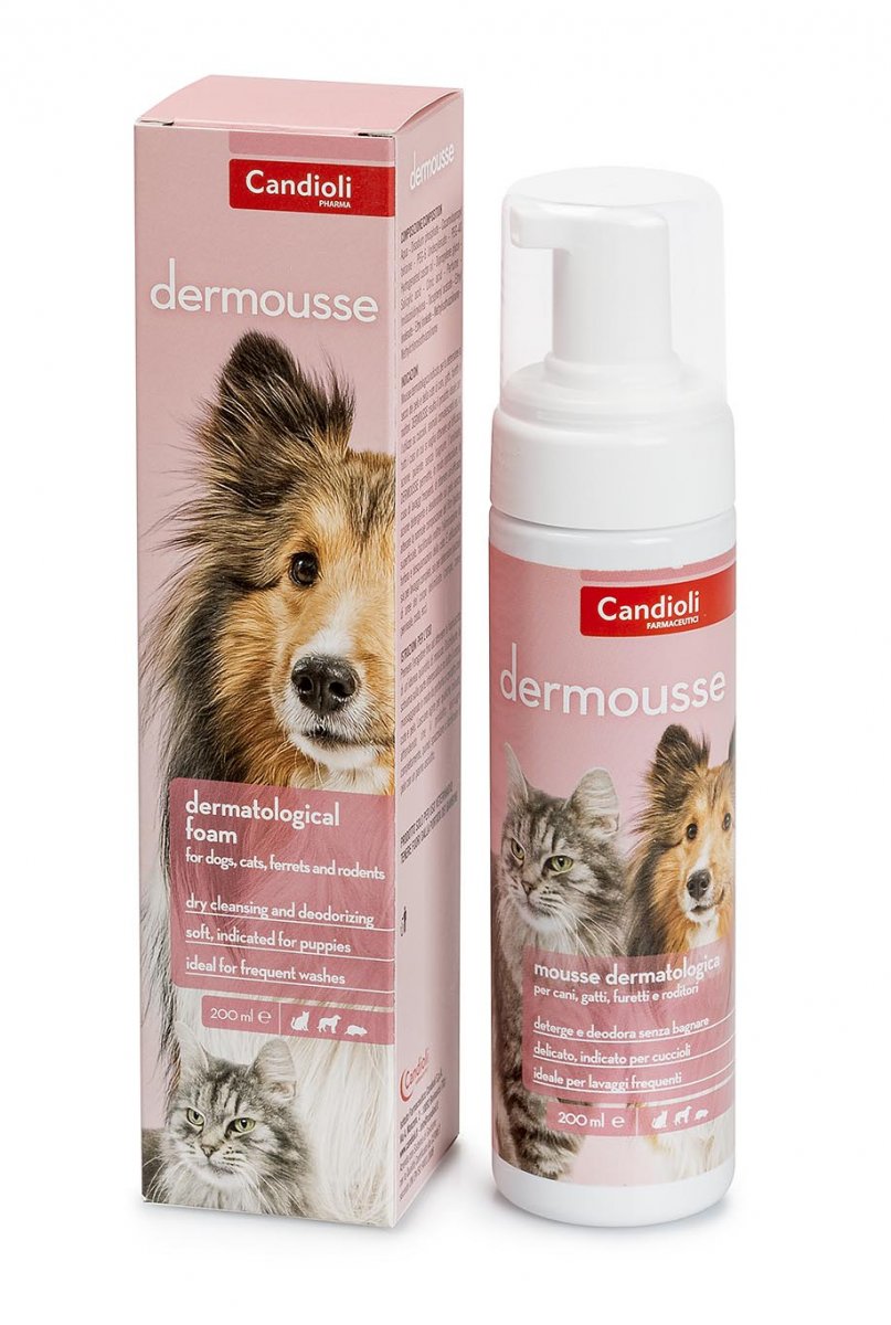 Dermousse droogshampoo voor honden, katten en andere huisdieren