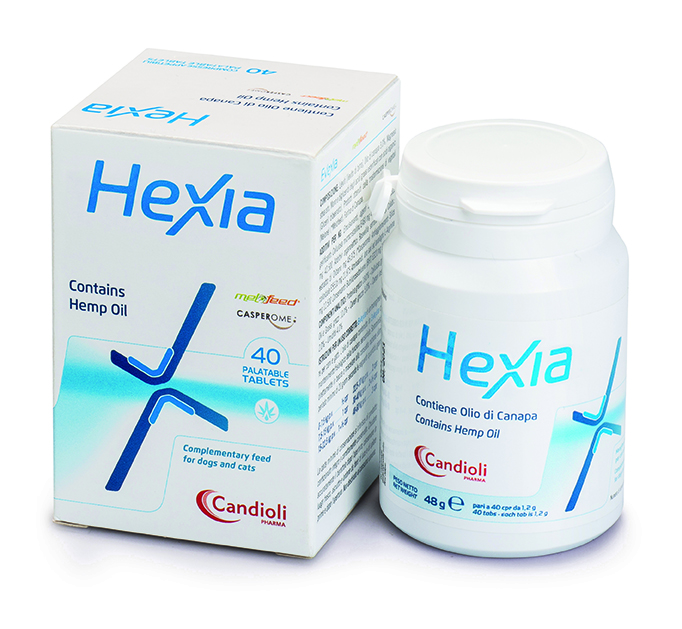 Hexia 40 tabs contains hemp oil